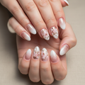 Ongles gel avec design nail art